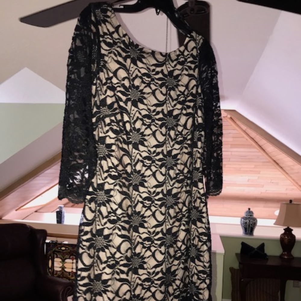Calvin Klein Black lace cocktail dress